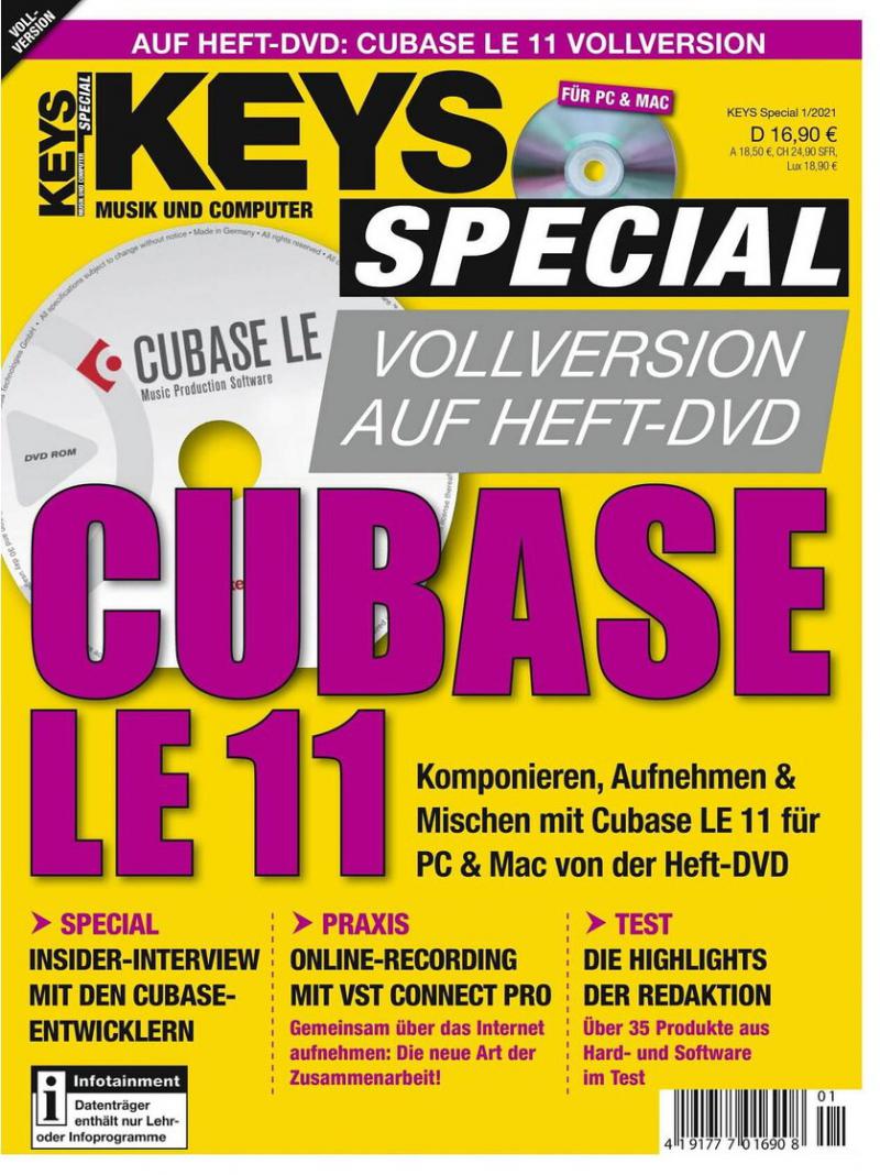 KEYS Special mit Cubase LE 11 Vollversion